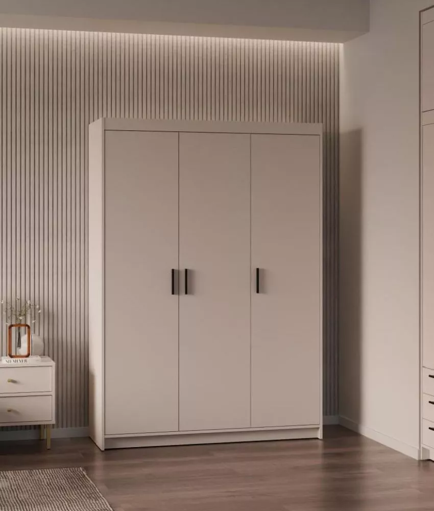 Skapis Elena 3D · Bēšs · 133 × 53 × 190.5 cm
