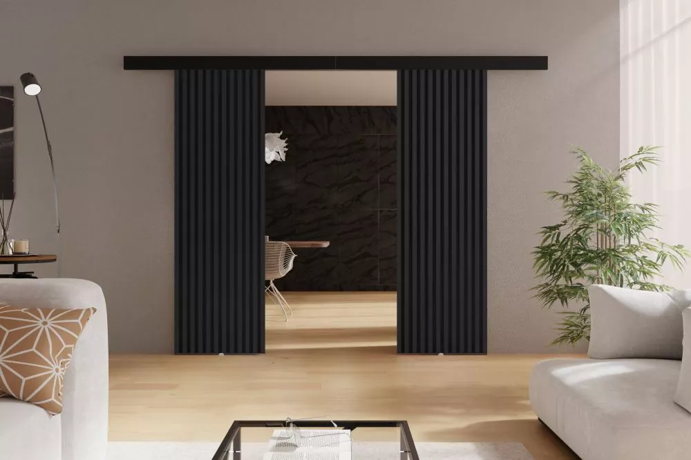 Bīdāmās durvis Belmo Duo · Antracīts · 132 × 205 cm