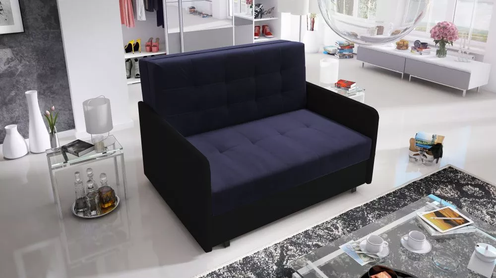 Dīvāns Americano 170 standard · Zils + melns · 95 × 125 × 86 cm
