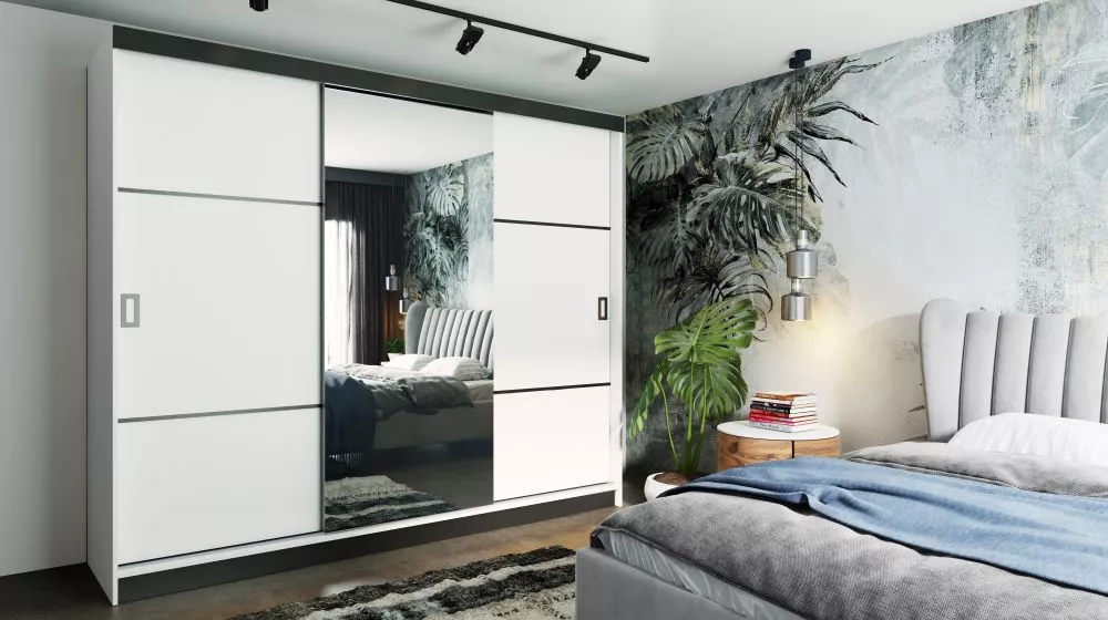Skapis Retro 3 · Balts · 200 × 60 × 205 cm