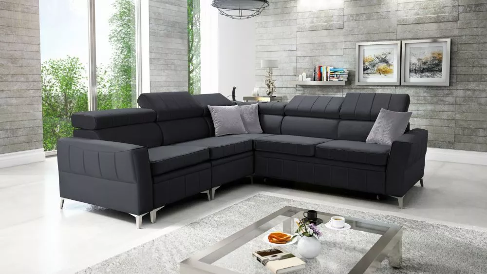Dīvāns Bartez 4 Standard · Tumši pelēks · 262 × 272 × 80 cm