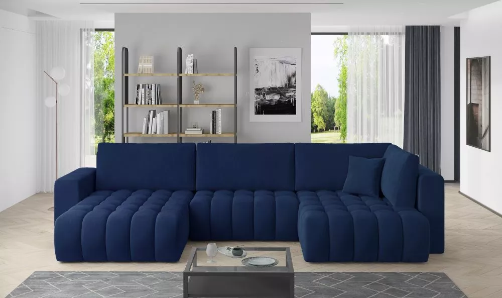 Dīvāns Bonito Premium standard · Tumši zils · 170 × 350 × 85 cm