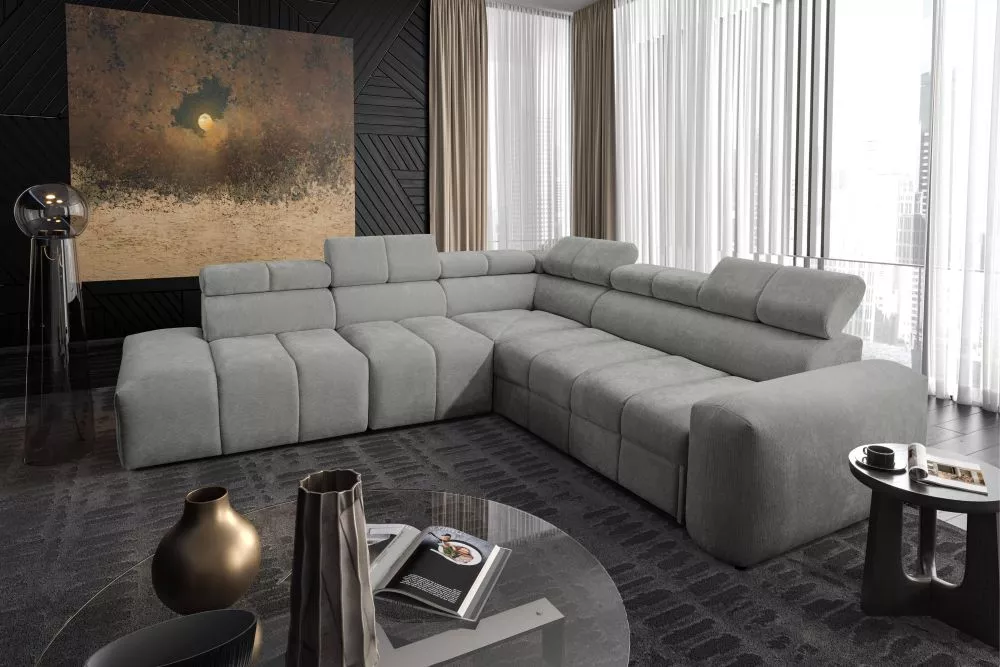 Dīvāns Levanto 9 Standard · Pelēks · 288 × 276 × 77 cm