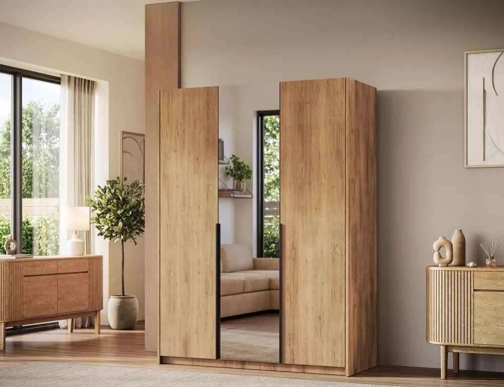 Skapis Alera 3 · Ozols artisan · 148 × 58 × 204 cm