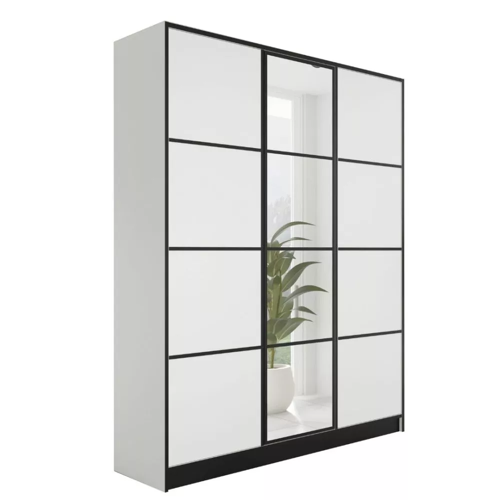 Skapis Eden 02 · Balts · 156 × 39 × 205 cm