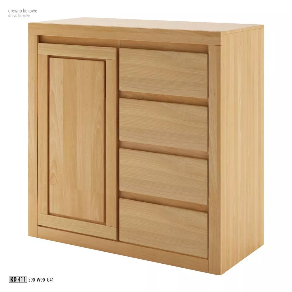 Kumode KD 411 · Dižskābardis · 90 × 41 × 90 cm