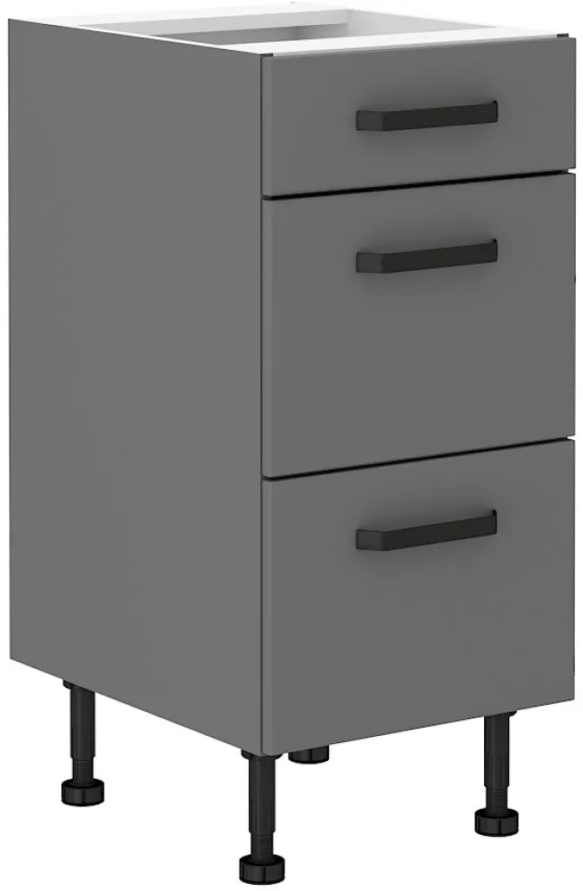 Virtuves skapis Nessa D 3S BB · Antracīts