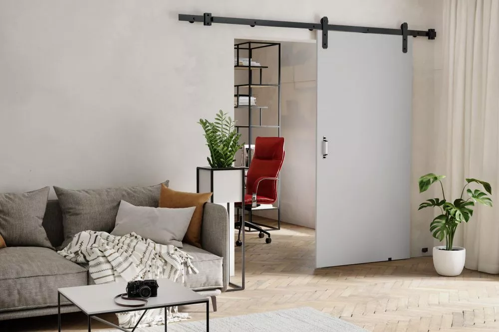 Bīdāmās durvis Retro Premium · Balts · 96 × 205 cm