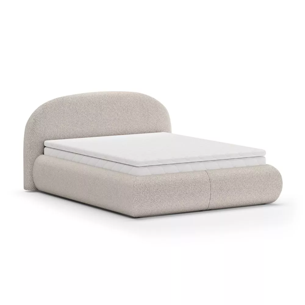 Gulta Moet standard ar matraci Guļamvietas platums: 160 cm, Guļamvietas garums: 200 cm, stelāžas tips: metāla, · Bēšs · 