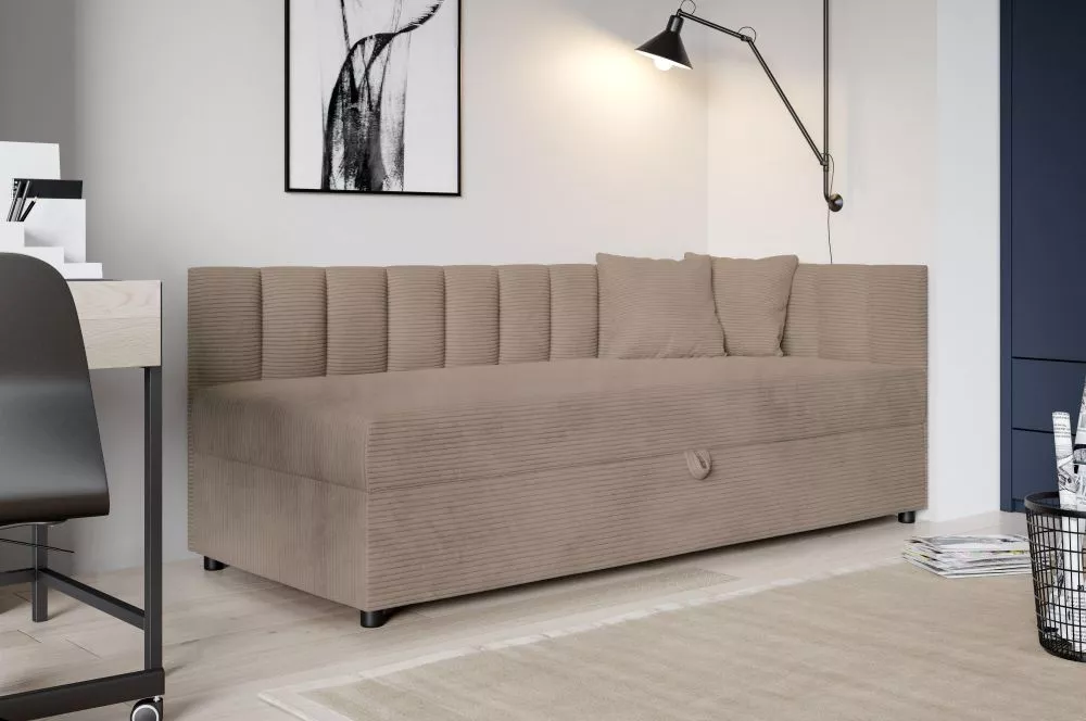 Bērnu gulta Remo 1 Boxspring Standard Stūra novietojums: Pa labi, Guļamvietas platums: 82 cm, Guļamvietas garums: 197 cm