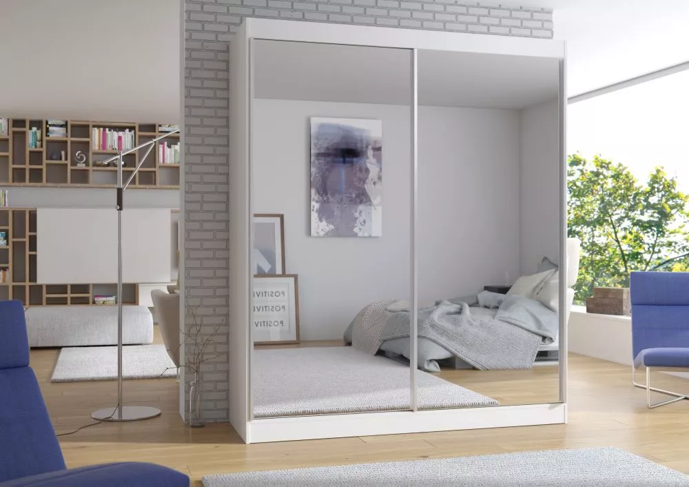 Skapis Morgan · Balts · 180 × 58 × 215 cm