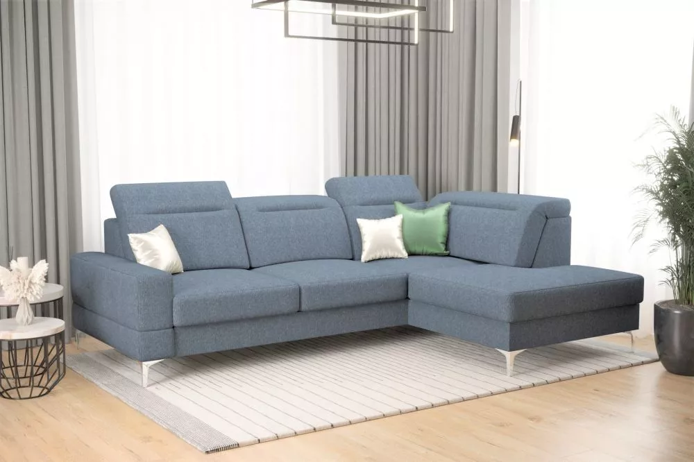 Dīvāns Malibu Mini standard · Zils · 180 × 250 × 90 cm