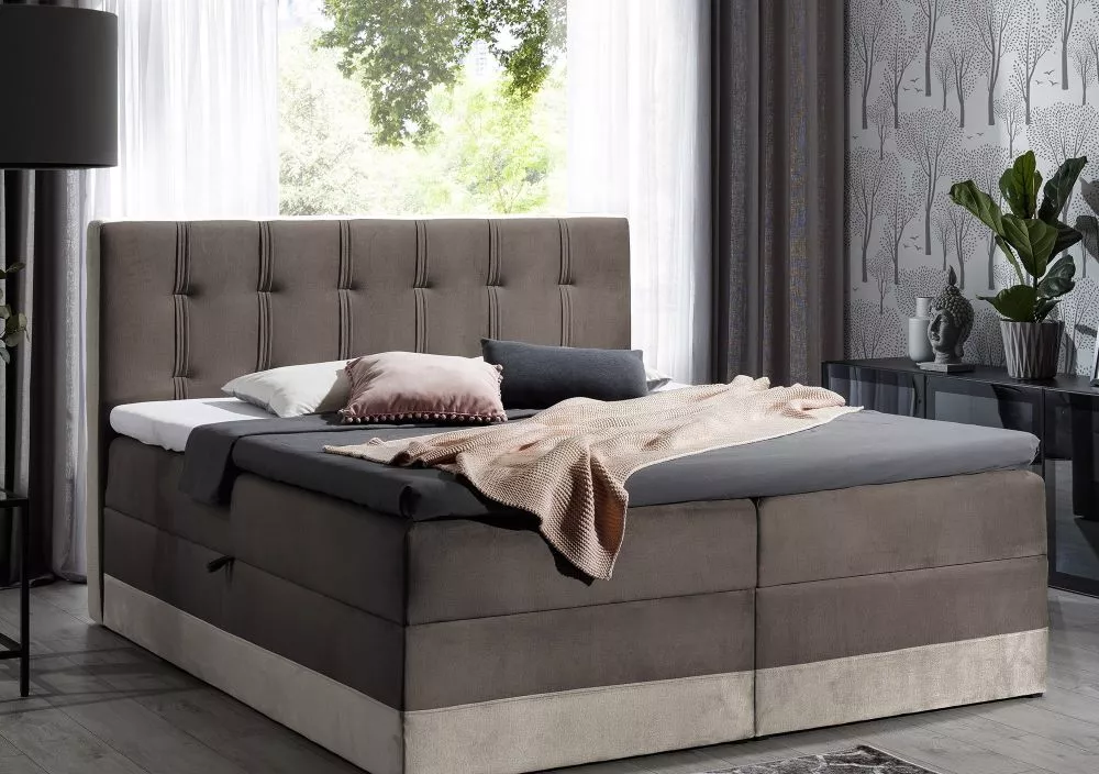 Gulta Marlene Boxspring Premium Standard Guļamvietas platums: 160 cm, Korpusa krāsa: brūns, Guļamvietas garums: 200 cm, 