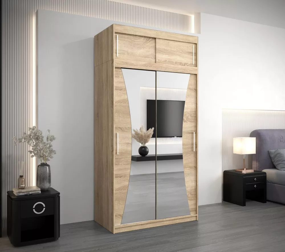 Skapis Monaco Premium · Sonoma · 120 × 62 × 240 cm