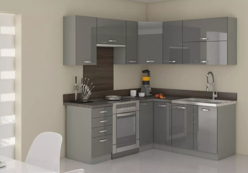 Virtuves komplekts Grey 5 Materiāls : MDF plātne, · Pelēks