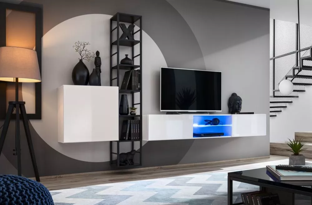 Sekcija Switch M6 · Balts · 270 × 40 × 176 cm