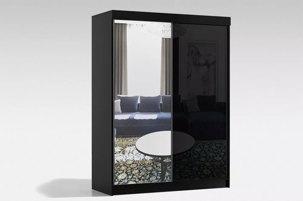 Skapis Samba Premium · Melns · 150 × 62 × 216 cm