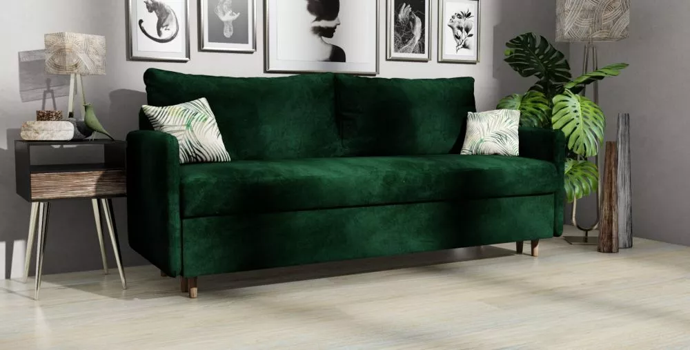 Dīvāns Berlin standard · Zaļš · 87 × 205 × 100 cm