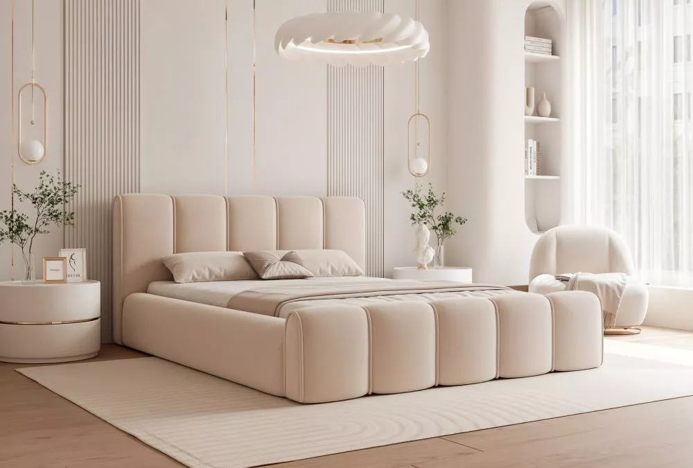 Gulta Vigo Standard ar stelāžām Guļamvietas platums: 120 cm, Guļamvietas garums: 200 cm, stelāžas tips: koka, · Krēms · 