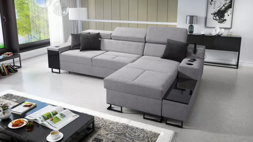 Dīvāns Alicante 1 Maxi Whisper Standard · Pelēks · 185 × 293 × 81 cm