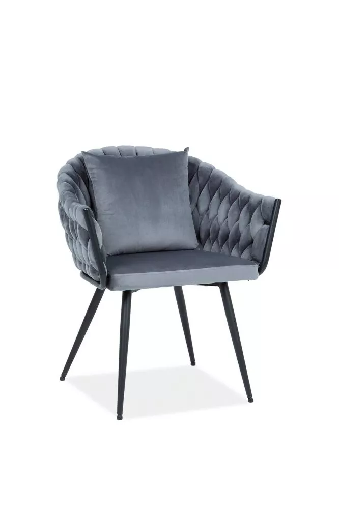 Krēsls Nuvo Velvet · Pelēks · 86 × 62 × 47 cm