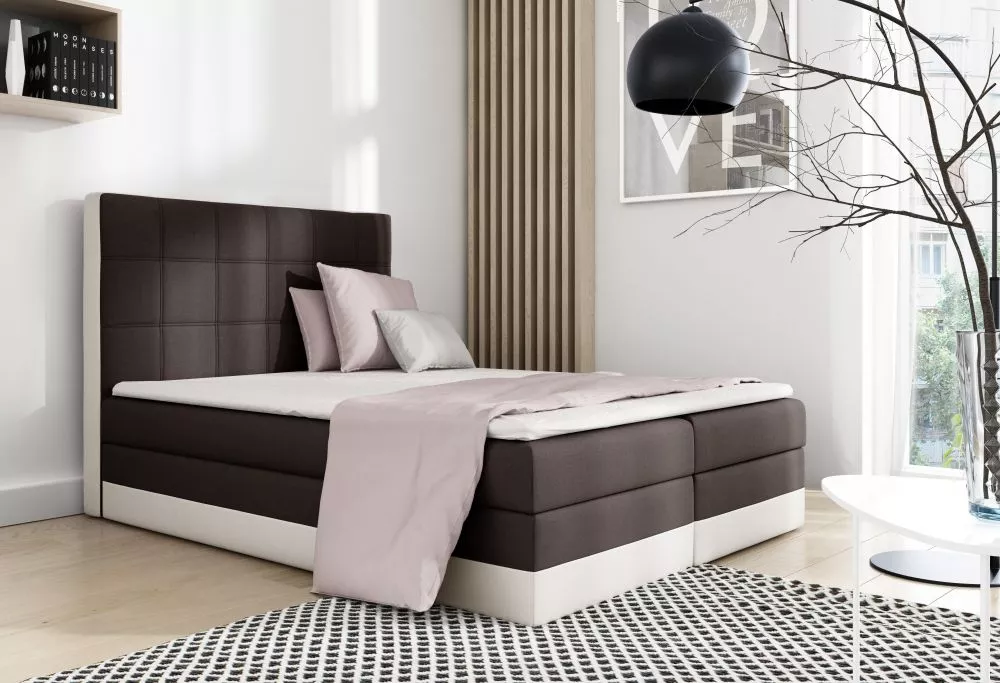 Gulta Lorice Boxspring Premium Standard Guļamvietas platums: 200 cm, Korpusa krāsa: tumši brūns, Guļamvietas garums: 200