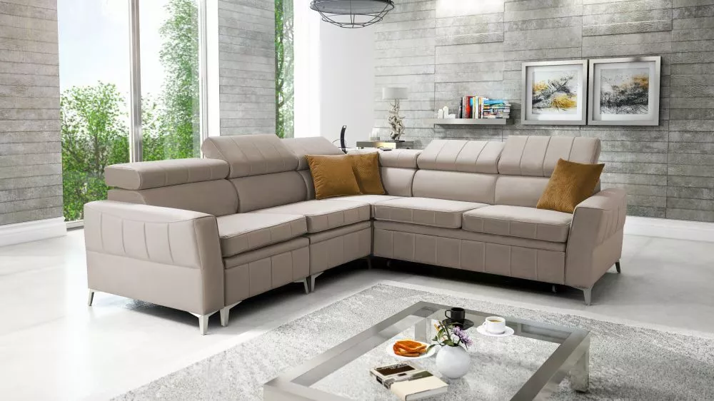 Dīvāns Bartez 4 Standard · Krēma · 262 × 272 × 80 cm