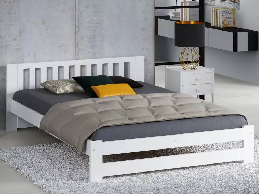 Gulta DMD-11 Magnat ar stelāžu Guļamvietas platums: 120 cm, Guļamvietas garums: 200 cm, · Balts · 128 × 206 × 65 cm