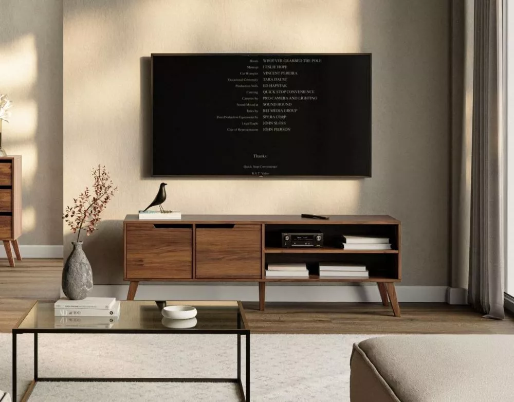 TV tumba Nordelo RTV160 · Rieksts · 160 × 40 × 55 cm
