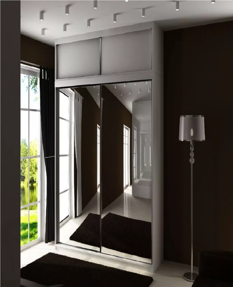 Skapis Top 21 PRO ar LED · Balts · 100 × 62 × 245 cm