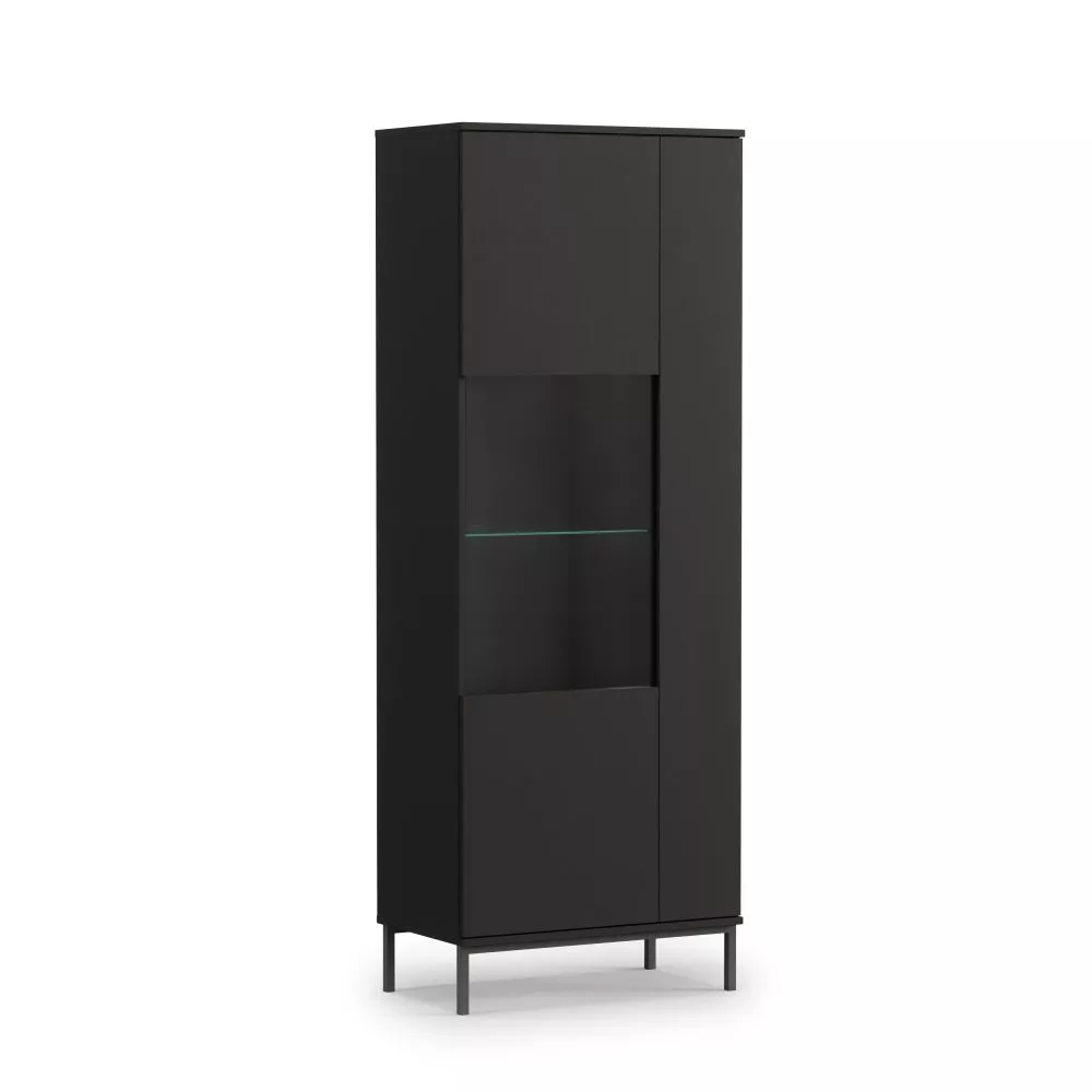 Sekcija Querty QT-07 · Melns · 70 × 41 × 190 cm