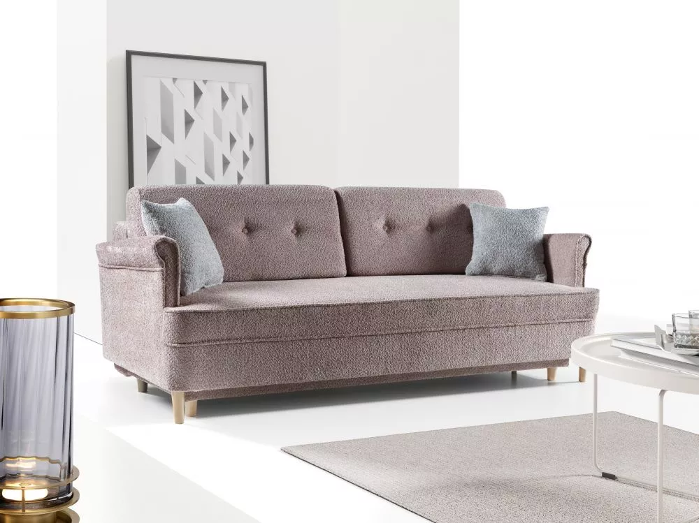 Dīvāns Luxor 3S standard · Brūns · 101 × 218 × 85 cm