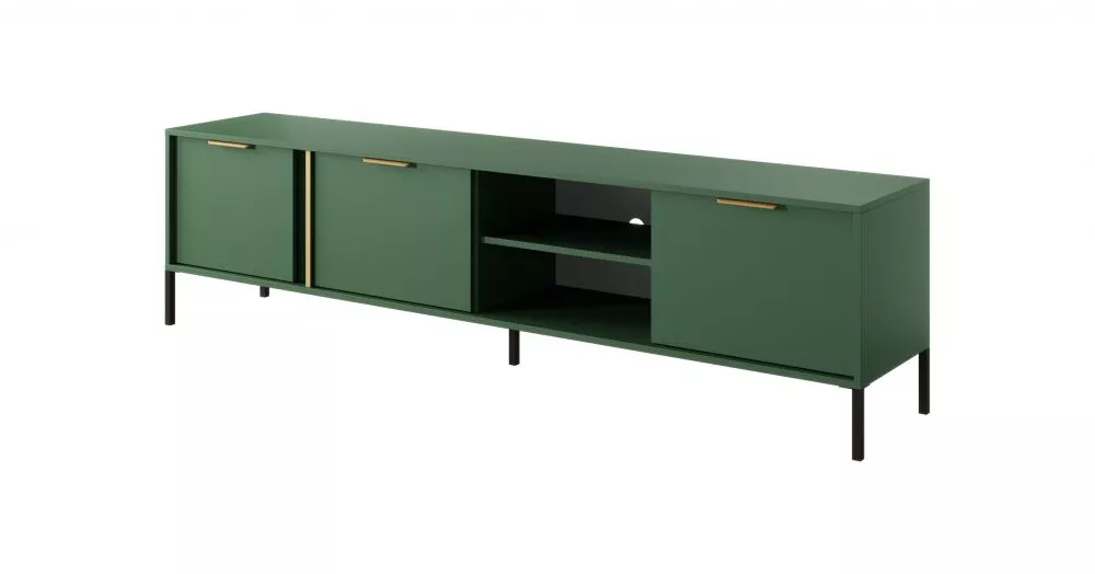 TV tumba Lars F · Tumši zaļš · 202.9 × 39.5 × 53.4 cm