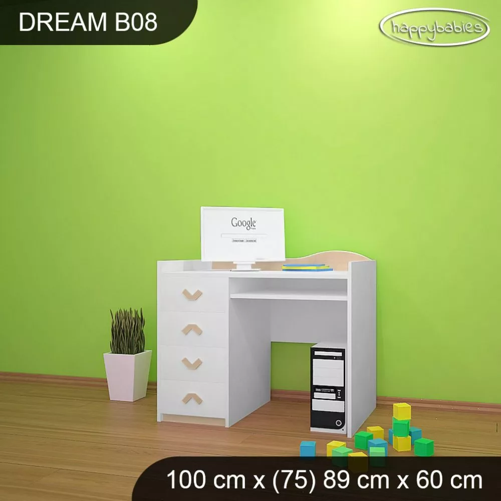 Bērnu rakstāmgalds Dream B08 Maksimālais augstums: 89 cm, · 100 × 75 × 60 cm