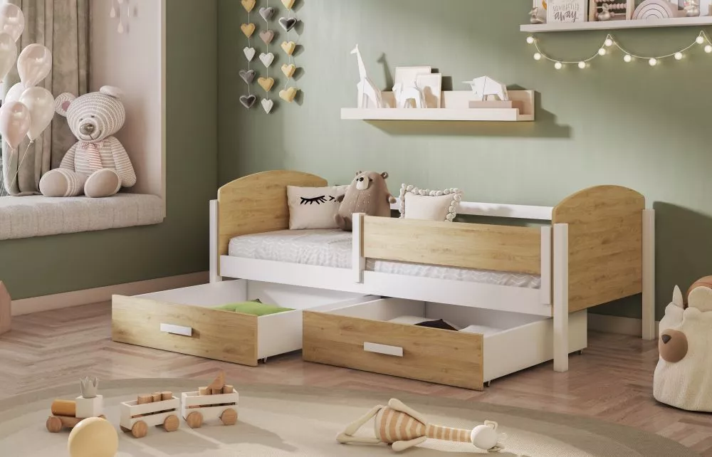 Bērnu gulta Kelly ar stelāžu Guļamvietas platums: 80 cm, Guļamvietas garums: 200 cm, · 86 × 212 × 74 cm