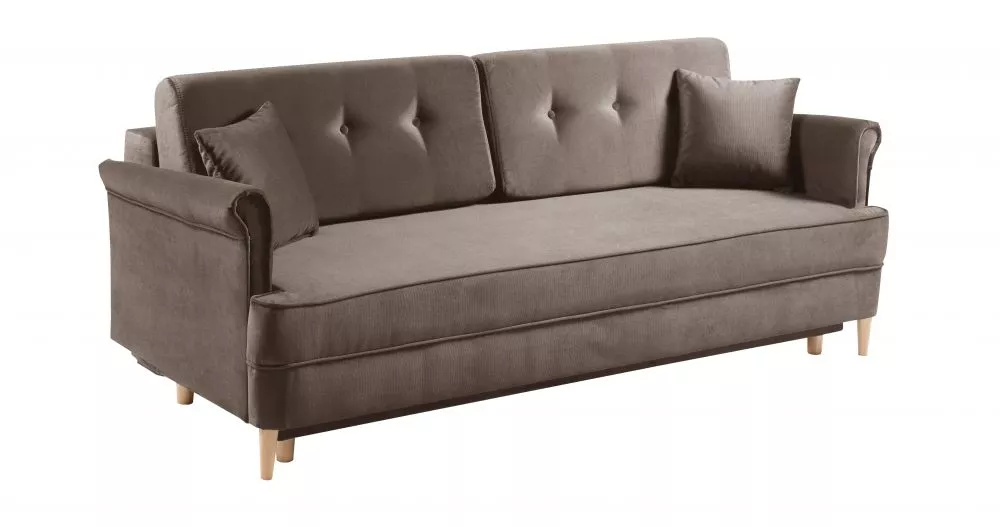 Dīvāns Luxor 3S standard · Šokolādes · 101 × 218 × 85 cm