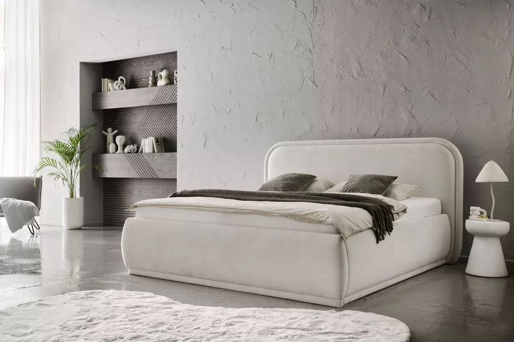 Gulta Soma Standard ar stelāžu Guļamvietas platums: 160 cm, Guļamvietas garums: 200 cm, stelāžas tips: koka, · Krēms · 1
