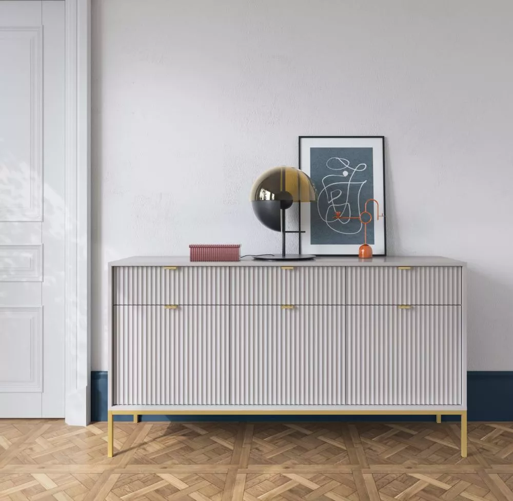 Kumode Nova Gold KSZ-154 · Pelēks · 154 × 39 × 83 cm