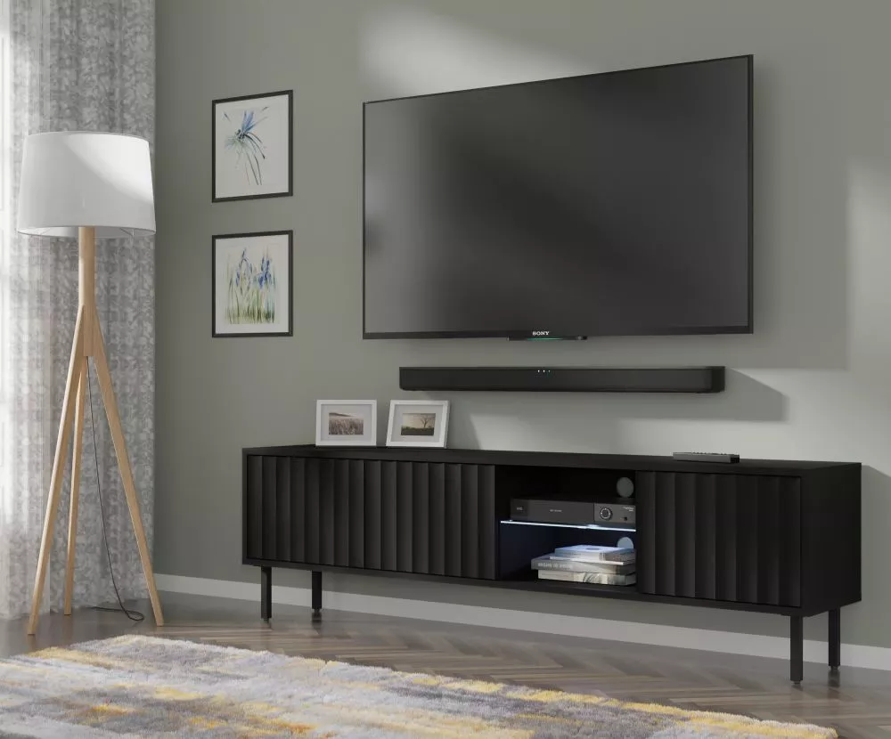 TV tumba Vina ar LED · 156 × 31 × 46 cm