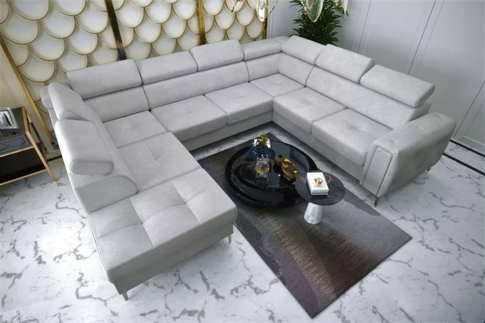 Dīvāns Orion Max 1 standard · Gaiši pelēks · 255 × 350 × 78 cm