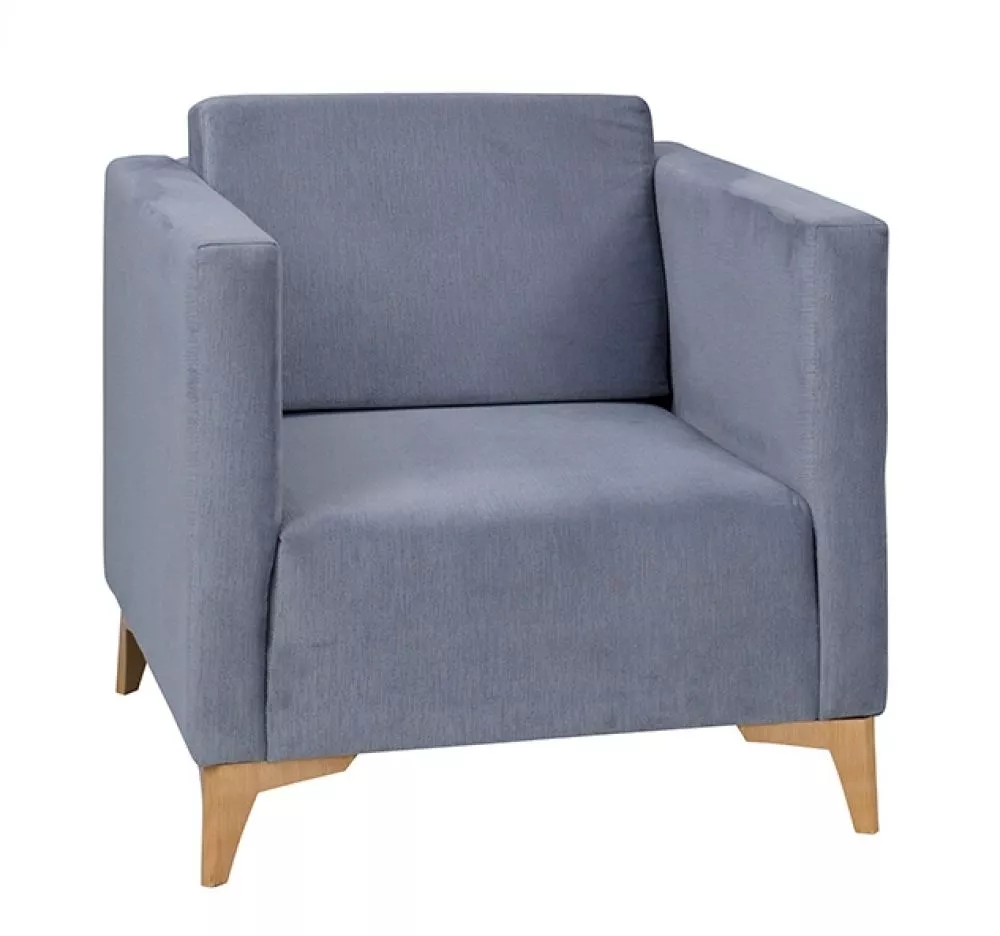 Mīksts krēsls Szafir 1S Standard Sēdvietas dziļums: 54 cm, · Pelēks · 76 × 82 × 74 cm