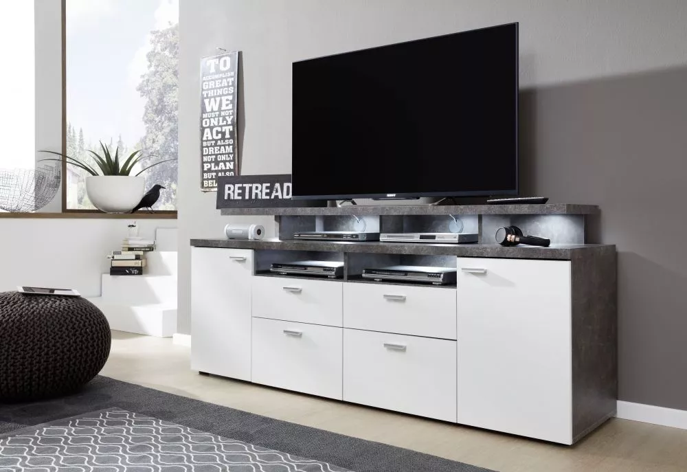 TV tumba Mood ar LED · 180 × 47 × 66 cm