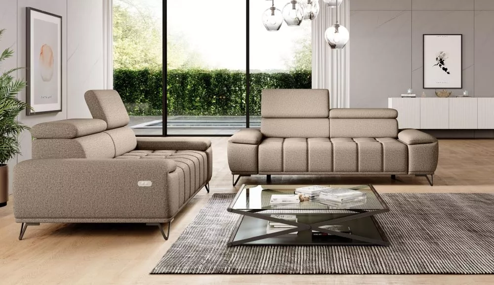 Komplekts Palladio 3S+2S Standard · Brūns · 110 × 212 × 77 cm