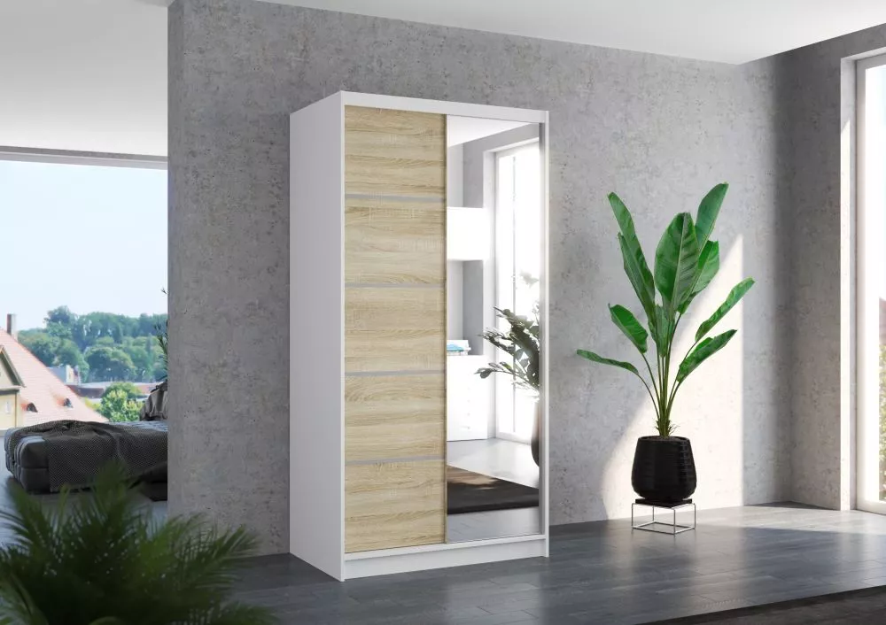Skapis Orlando Mirror · 100 × 58 × 200 cm
