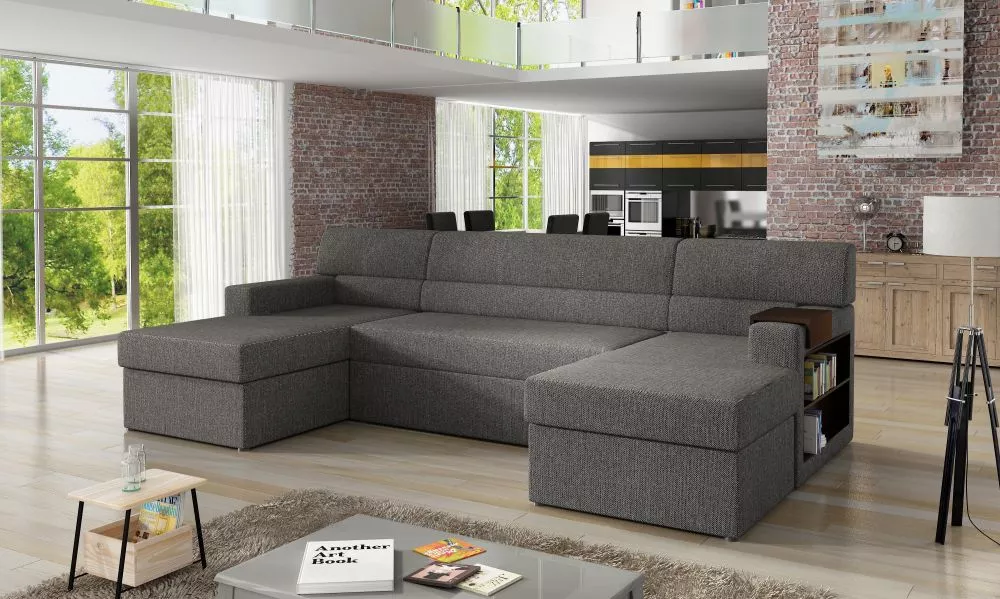 Dīvāns Markos Premium standard · Tumši brūns · 159 × 310 × 90 cm