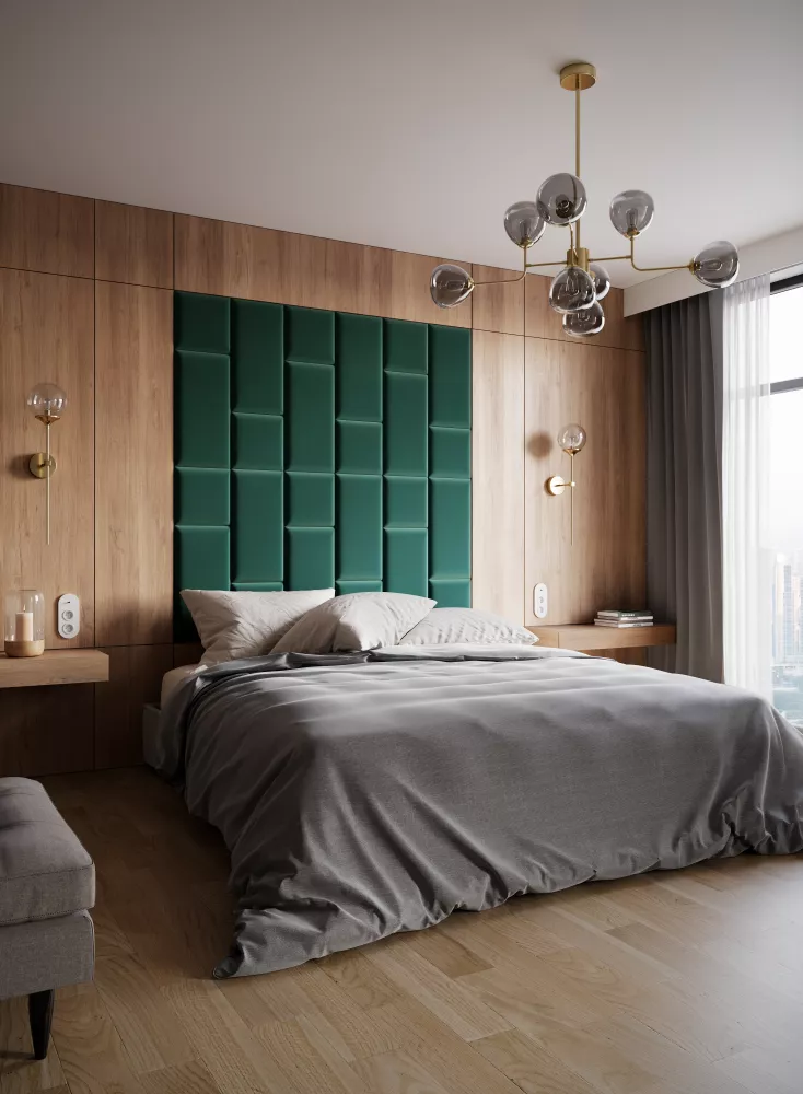 Panelis Quadratta 180x180 · Zaļš · 180 × 180 cm