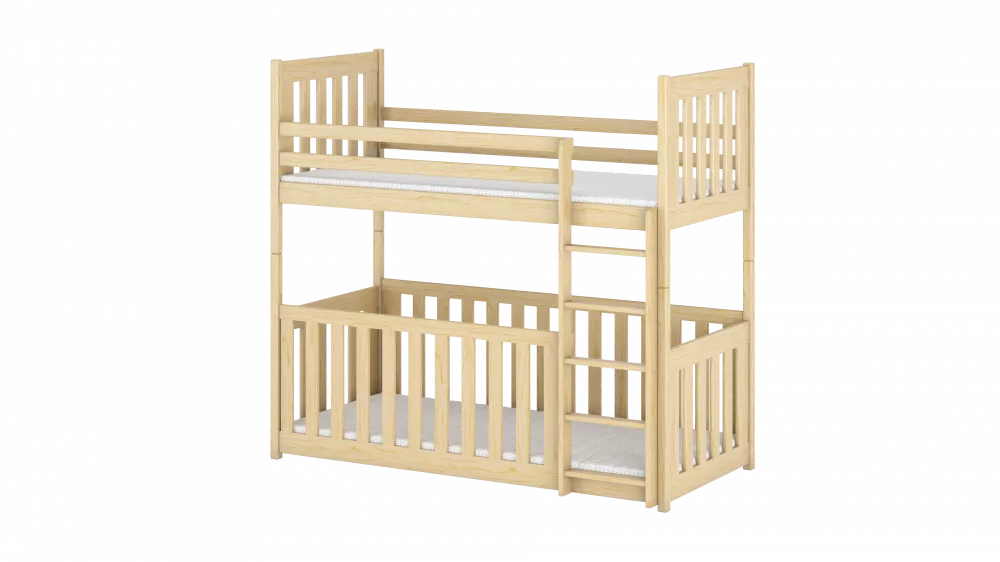Bērnu gulta Cris ar stelāžām Guļamvietas platums: 80 cm, Guļamvietas garums: 160 cm, · Priede · 87 × 168 × 171 cm