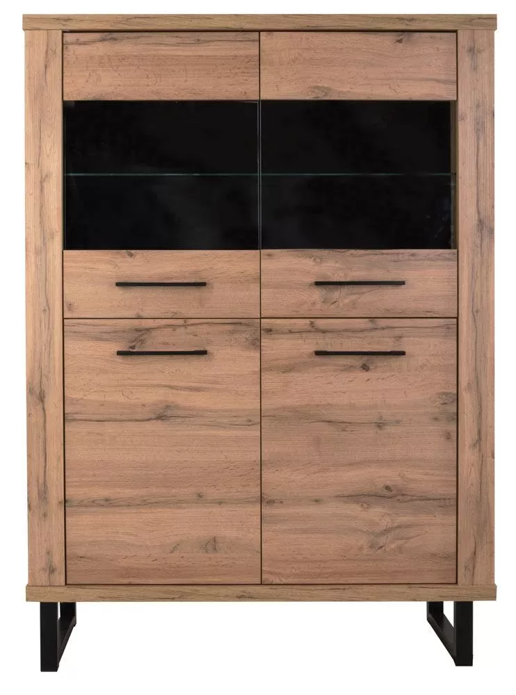 Sekcija Loft LO05 ar LED · Ozols votāns · 110 × 40 × 157 cm