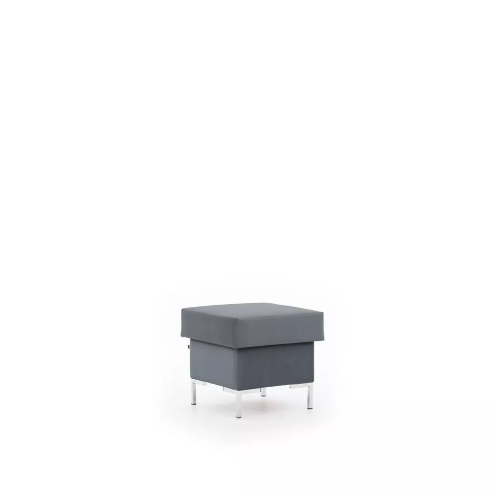 Pufs Solvo P Standard Auduma numurs: Modone 17046, · Pelēks · 53 × 51 × 53 cm