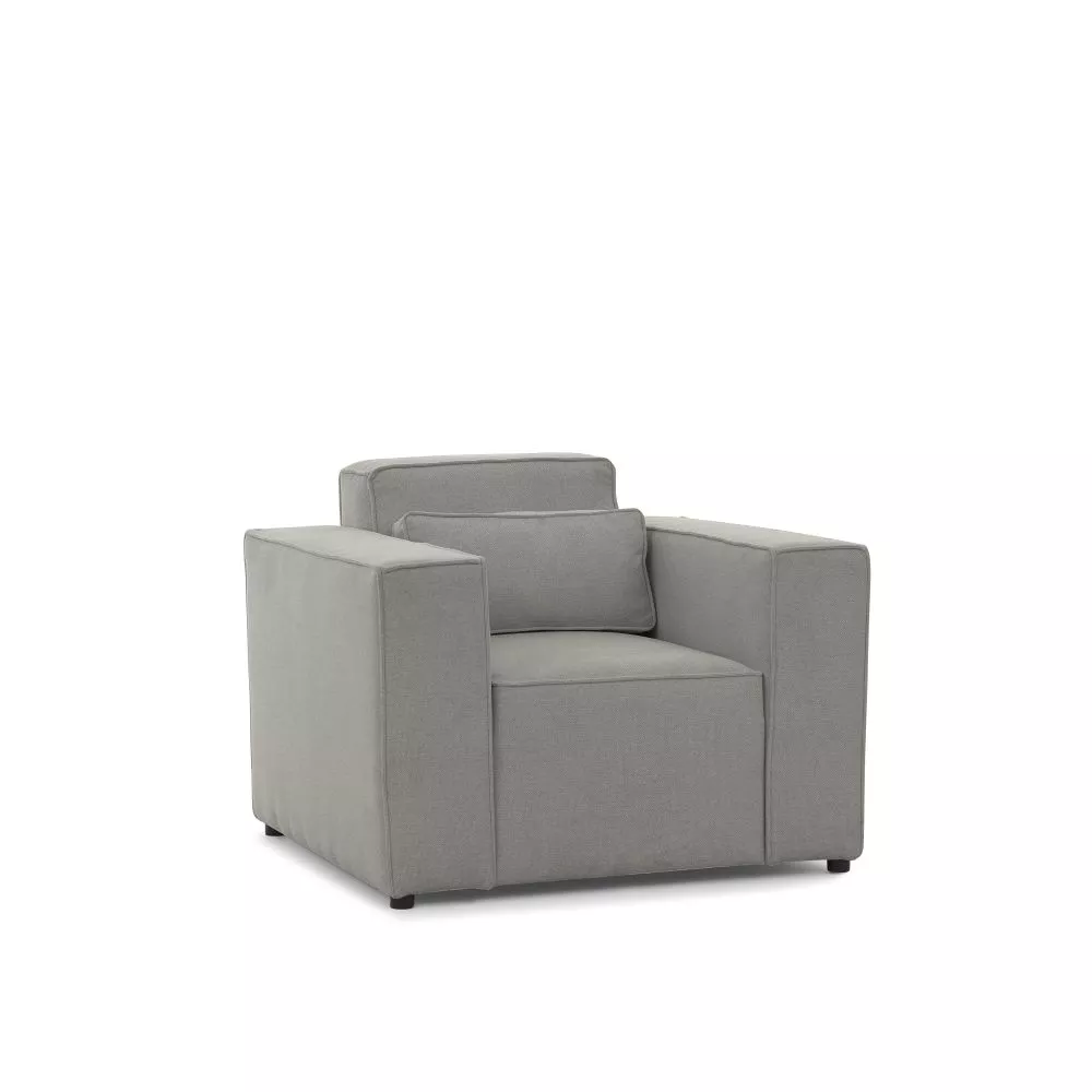 Mīksts krēsls Castel 1S Standard Sēdvietas dziļums: 47 cm, · Antracīts · 101 × 92 × 80 cm
